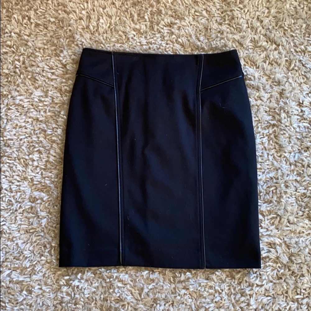 Black pencil skirt with subtle details
